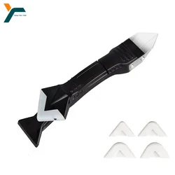 5 In 1 Angle Scraper Shovel Sealant Smooth Tool Metal Tip Remover Caulking Finisher Floor Glue  Cleaning Silicone Set Hand Tool