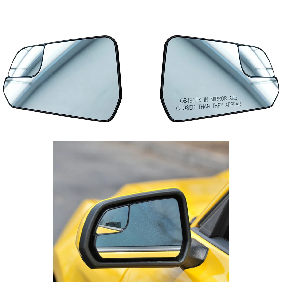 

Suitable for the left right heated rearview mirror glass of Ford Mustang vehicles 2015-2023 US version FR3Z17K707C FR3Z17K707J