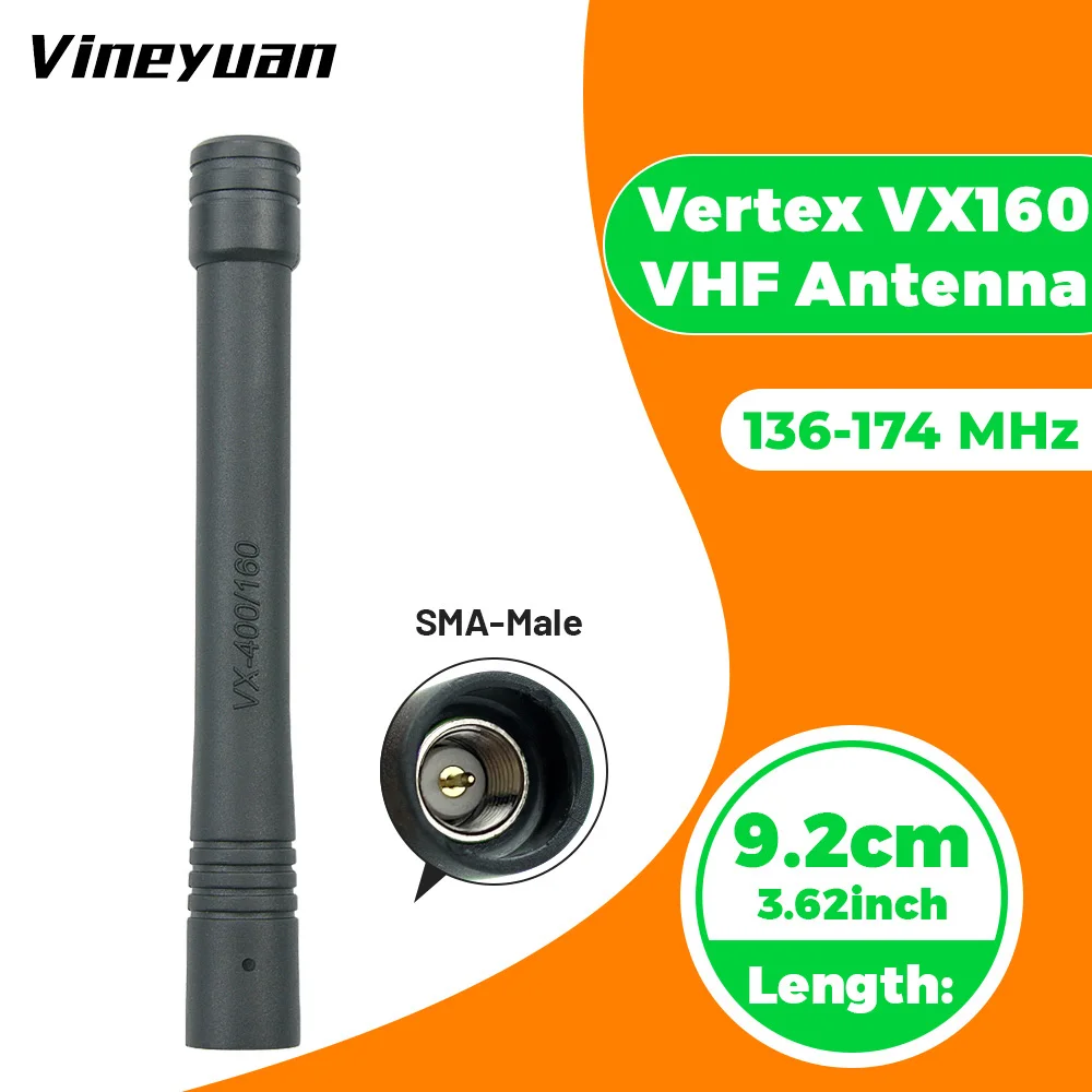 

Сменная антенна VHF 136-174 МГц для Vertex Standard VX150 VX160 VX170 VX180 VX300 VX400 VX600 VX800, двухсторонняя радиоантенна