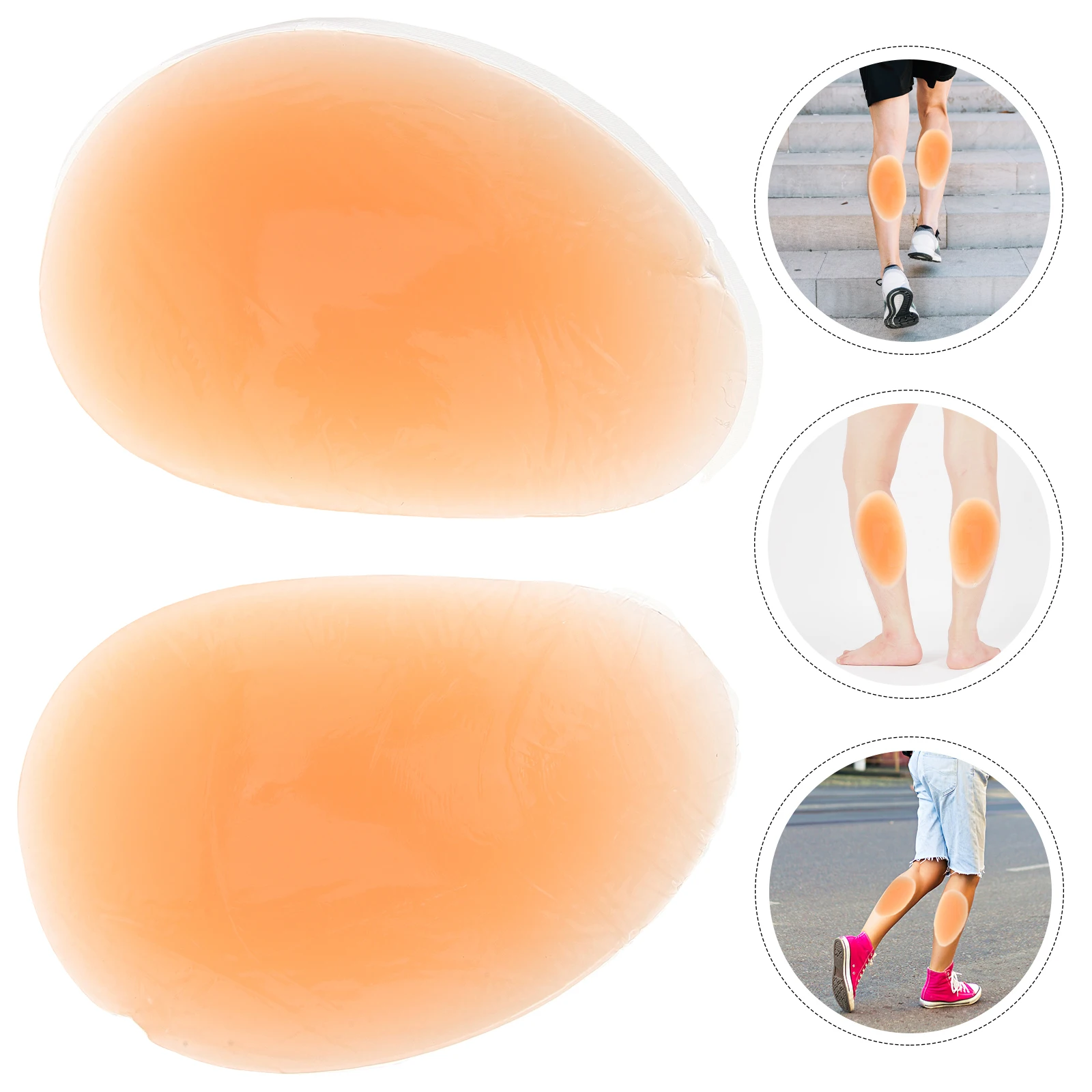 

1 Pair Silicone Calf Pad Adhesive Leg Corrector Soft Breathable Anti-Allergic Foot Care Tool For Crooked Legs Natural Seamless