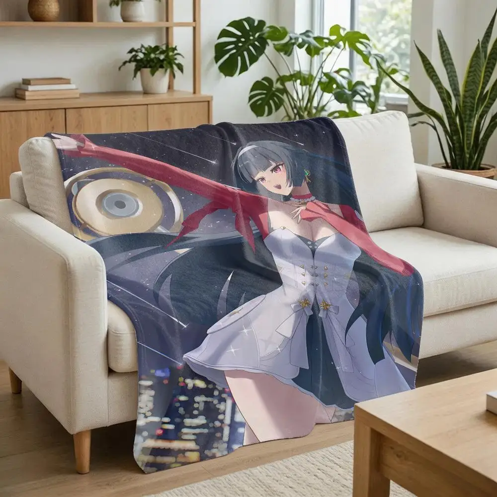 Astra Yao Zenless Zone Zero Throw Flannel Throw Blanket Soft Lightweight Blanket for Sofa Couch Bed Office Naps Travel Home