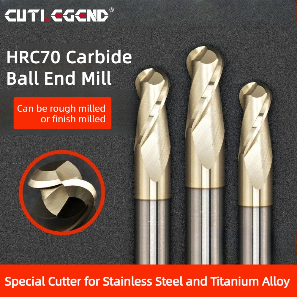 HRC70 Vollhartmetall-Kugelfräser Speziell für Edelstahl & Titanlegierungen 3D-Kurvenfräser CNC-Fräswerkzeug – Detail 1
