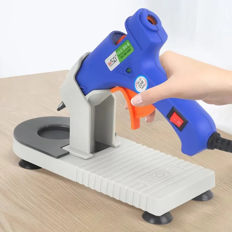 1Pc Hot Glue Gun Holder Tools Plastic Hot Melt Glue Gun Base Stand Organizer Storage Rack Accessories Home DIY Repair Tools