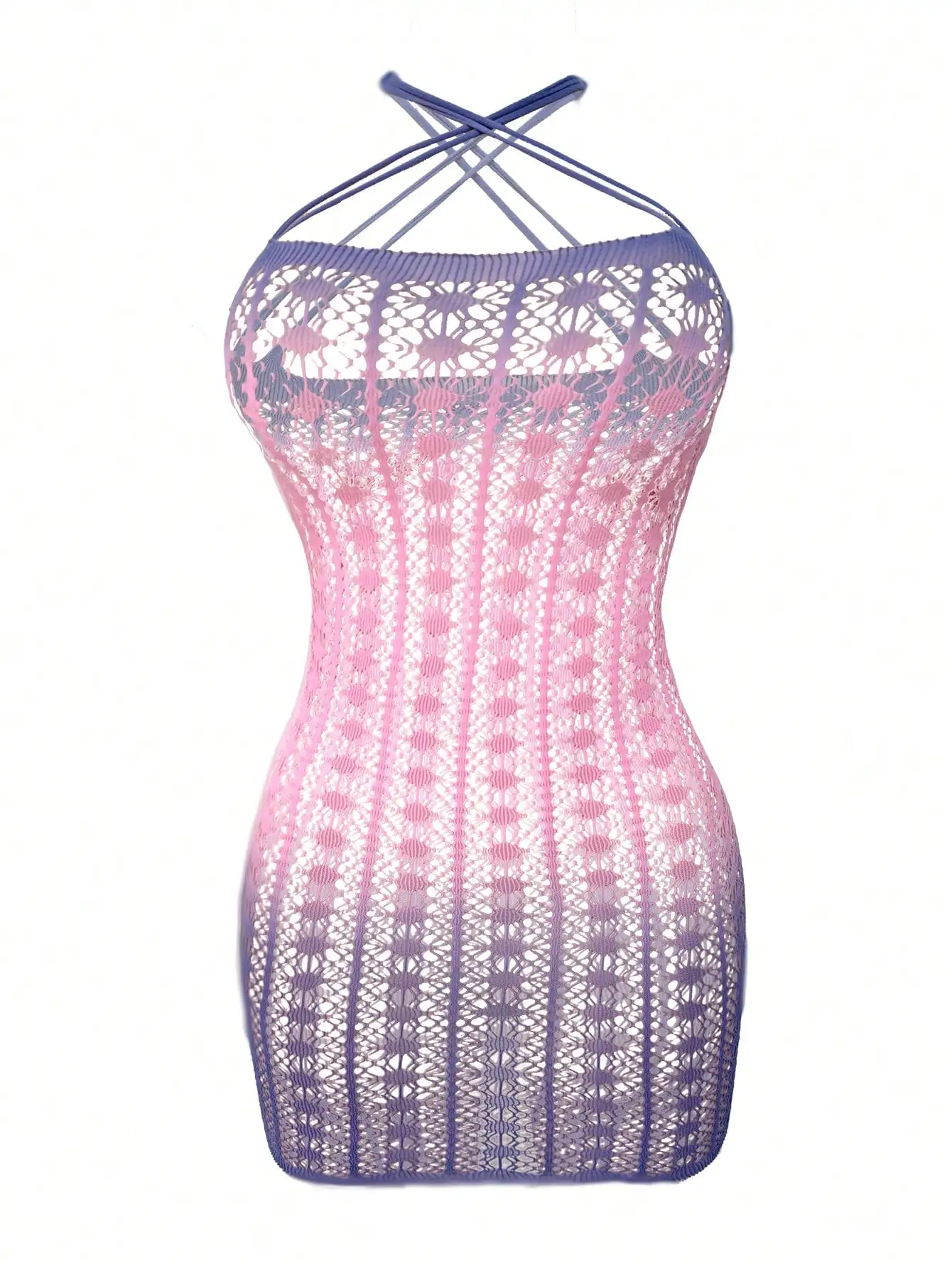 

Sexy Women's Hollow Out Mesh See-Through Mini Dress Bodycon Party Club Nightwear