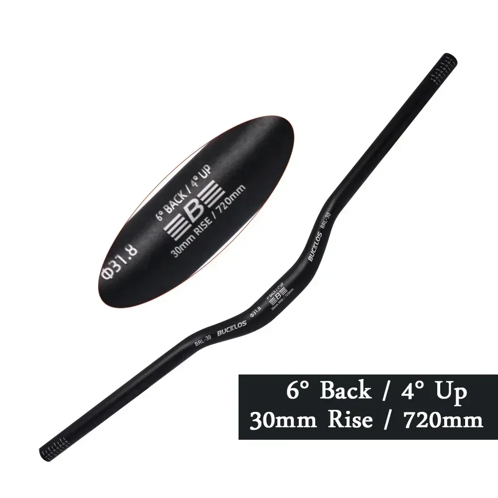 BUCKLOS MTB Lenker 580/620/720/780 MM Fahrrad Swallow Lenker 25,4 MM 31,8 MM Mountainbike Griff Bar Aluminium Riser Bar