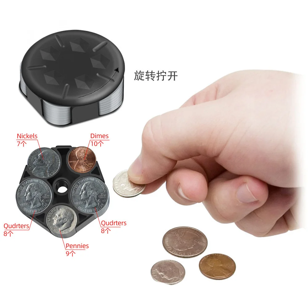 New Outdoor Hanging Waist Organizer Multi-functional Plastic Game Coin Categorizing Box Portable Carrying Dollar Coin Organizer
