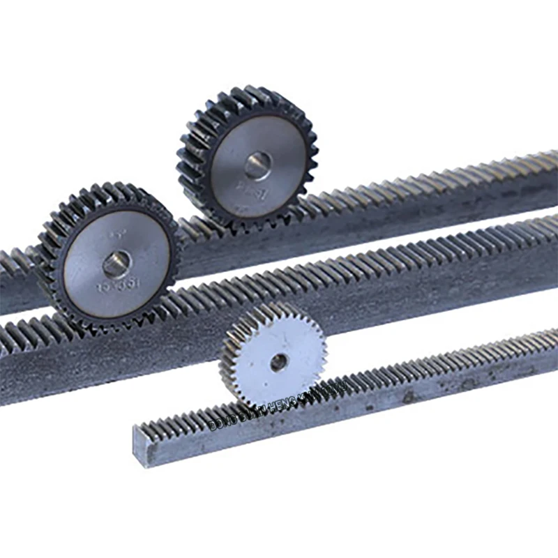 เฟืองตรงความแม่นยำสูง 2.5 เมตร ความหนาฟัน 25 มม. รูแกน 10-42 มม. เหล็ก CR45 ชุบแข็งความถี่สูง สำหรับงานอุตสาหกรรม