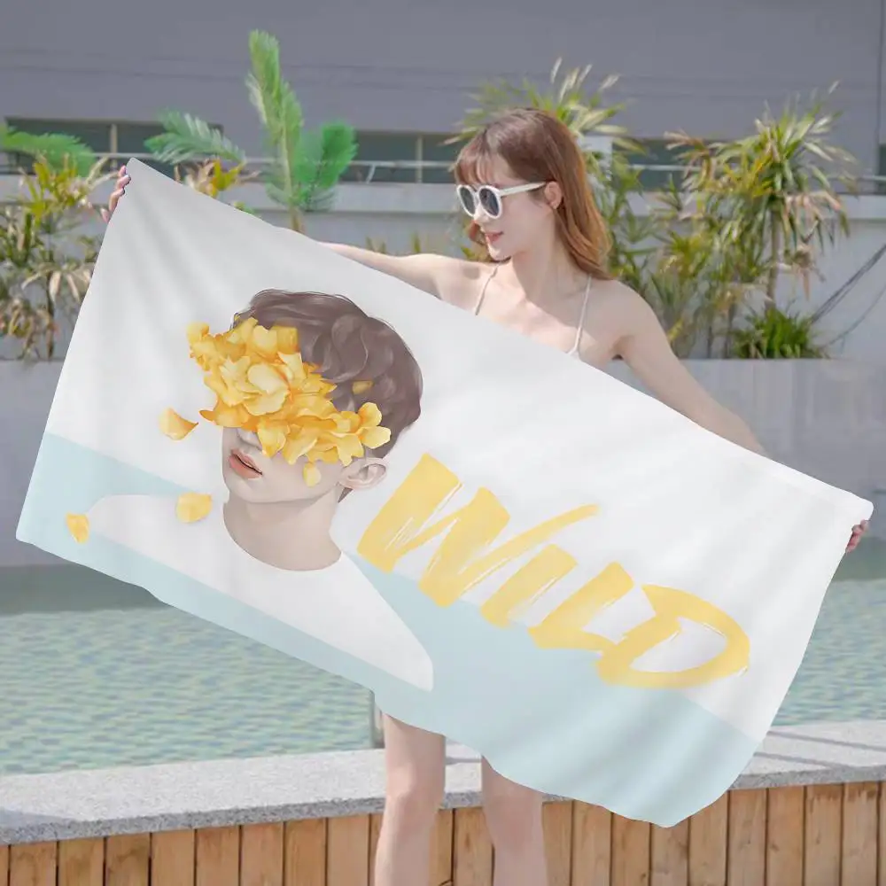 Singer T-Troye S-Sivan Microfiber Printed Beach Towel Mountain Climbing Yoga Beach Swimming Running Absorbent Soft Towel