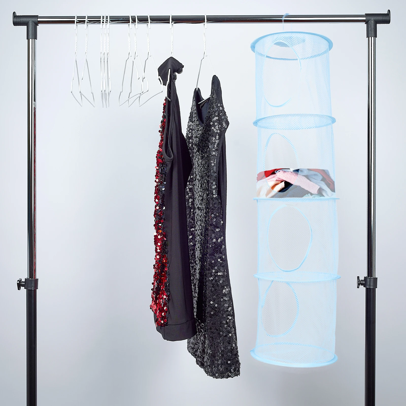 

Non woven Hanging Storage Bag 10 Grids Bedroom Bathroom Kitchen Office Wardrobe Clothes ganizer Wall mounted Home Grey Pocket