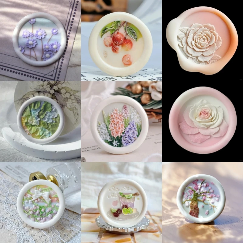 

Lacquer Seal Head Ancient Style Qionghua Jade Fan Pocket Rose Multi layer Relief Daisy Student Seal Copper Head Stamp