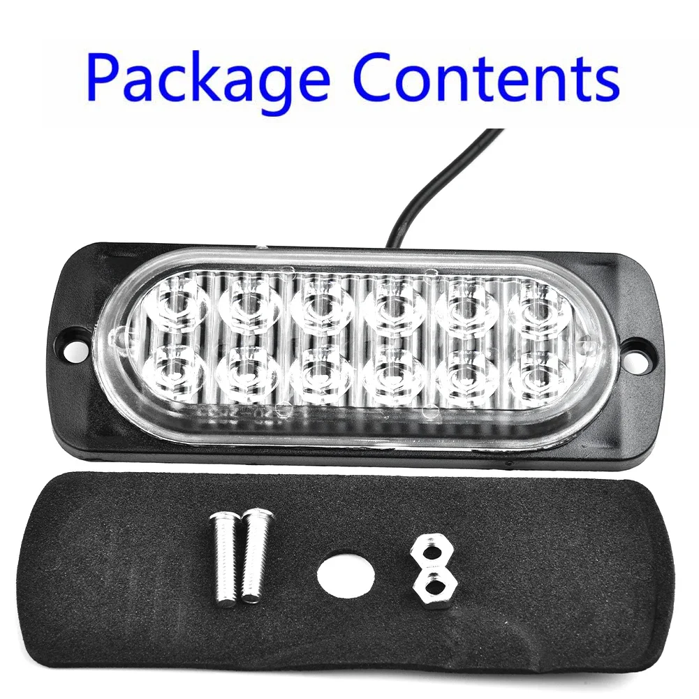 LED Light Working Lamps DC 12V-24V Hot Kit Luminous Parts Plastic Replacement Safety Set 1 Kit Strobe Transparent Lens