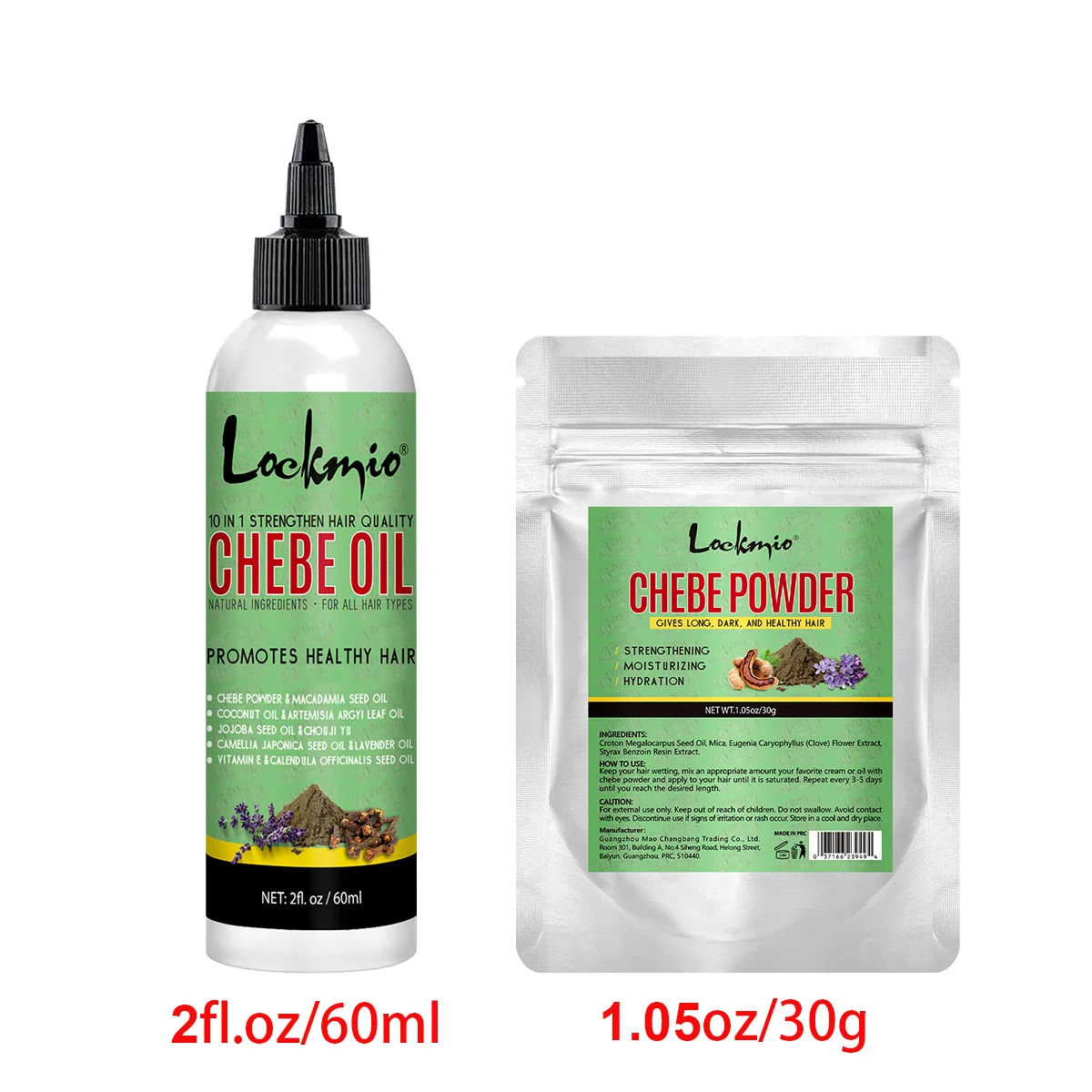 Chebe Hair Growth Product for Women Moisturizing & Nourishing Hair Care Oil and Powder Dry Damaged Split Anti-frizz Conditioner