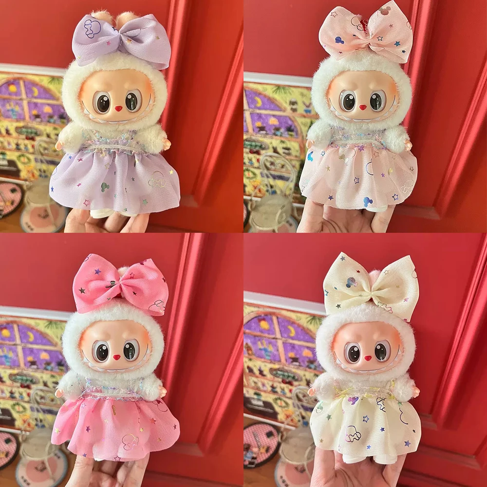 

17cm Mini Plush Doll Clothes Outfit Accessories for Korea Kpop Exo Labubu Idol Girl Dress Cute Animal Costume Clothing Gift