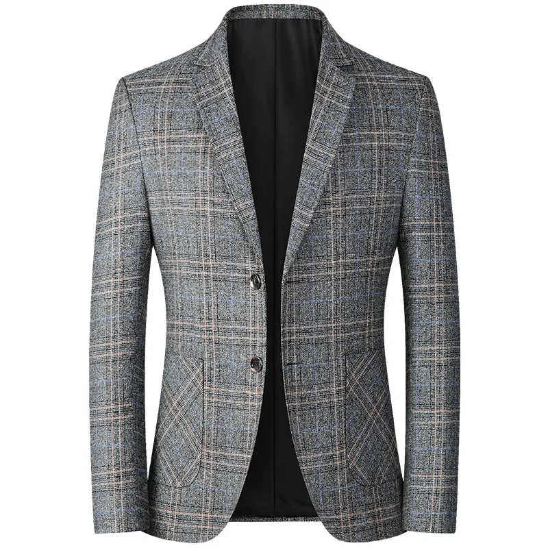 Chaqueta de traje para hombre, Blazer clásico a cuadros de Inglaterra, ropa informal de negocios, abrigos de traje de boda, 4XL, AFX103, nuevo