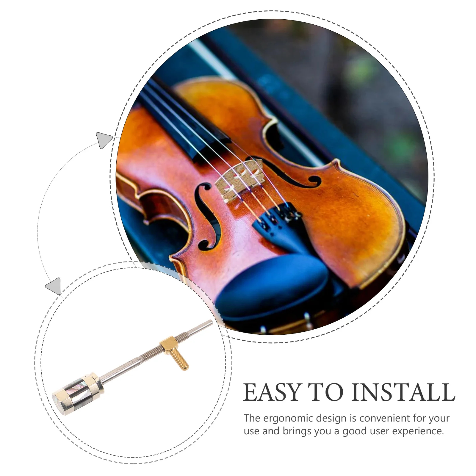 الكمان القوس الضفدع المسمار أجزاء الكمان الصغيرة أداة إصلاح للطلاب ممارسة سلسلة أداة صيانة استبدال دائم #4