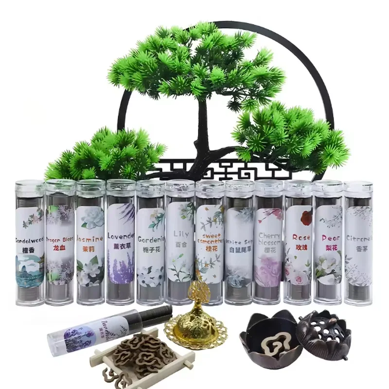 12 Different Fragrances. Non-Powdered Xiao Xiangyun Fragrance Stick, Made of Wood, Each Stick Burns for Approximately 30 Minutes