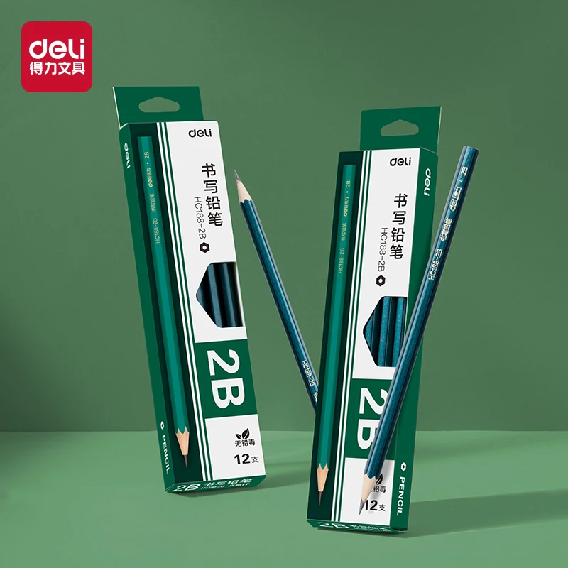 

Deli 12pcs 2B/2H/HB Hexagonal Wooden Pencils School&Office Supplies Art Exam Sketch Painting Drawing Pencils Gift Stationery