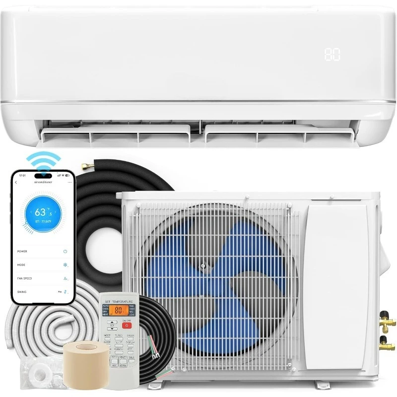 home.12000 BTU Mini Split Air Conditioner Heat Pump System, 21 SEER2 208-230V Ductless Inverter System with Wi-Fi & Ale