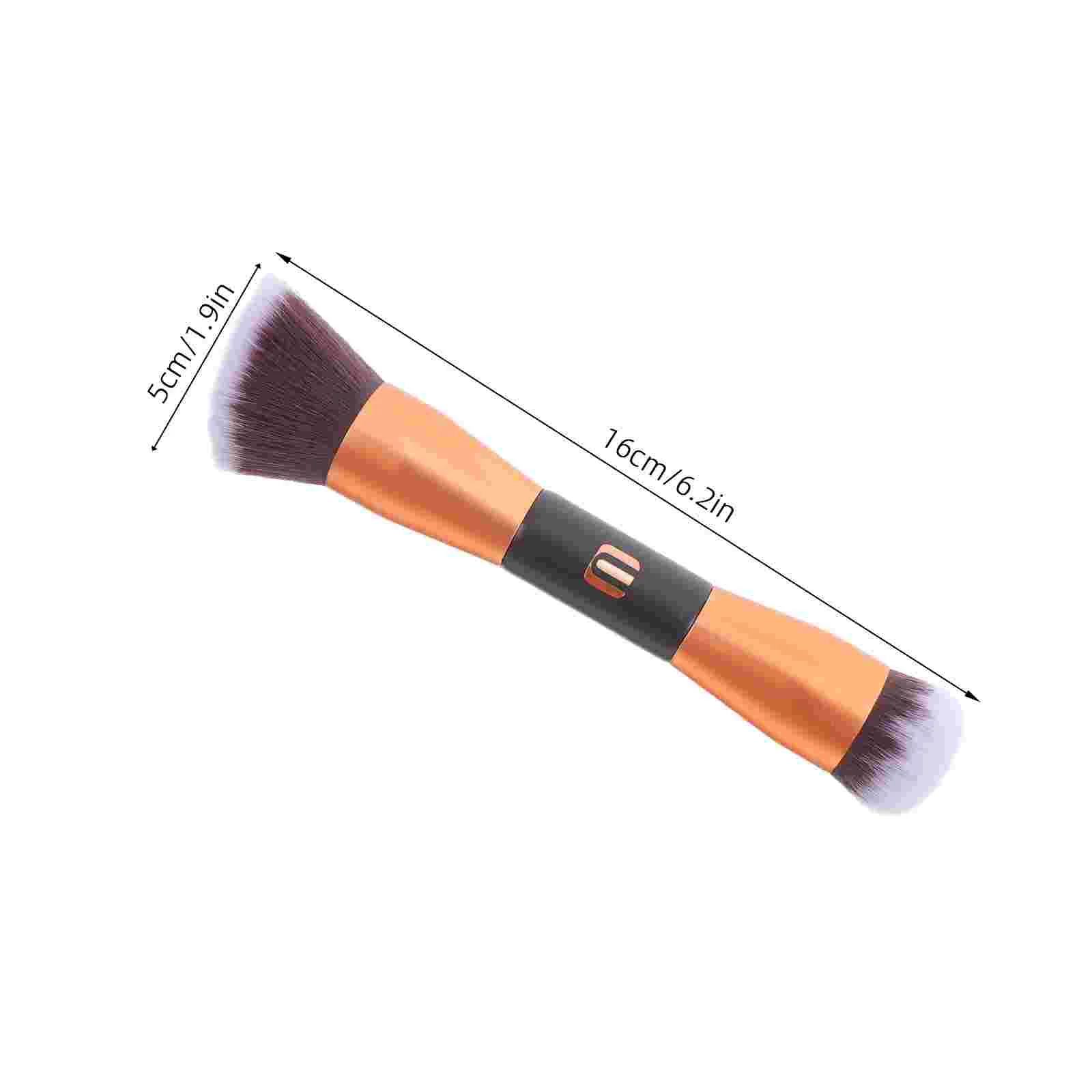 Doppelseitiger Make-up-Pinsel, Beauty Supply, kreativer Glitzer-Lidschatten, große flüssige Grundierung, Holzstütze, Kosmetik, Reisen