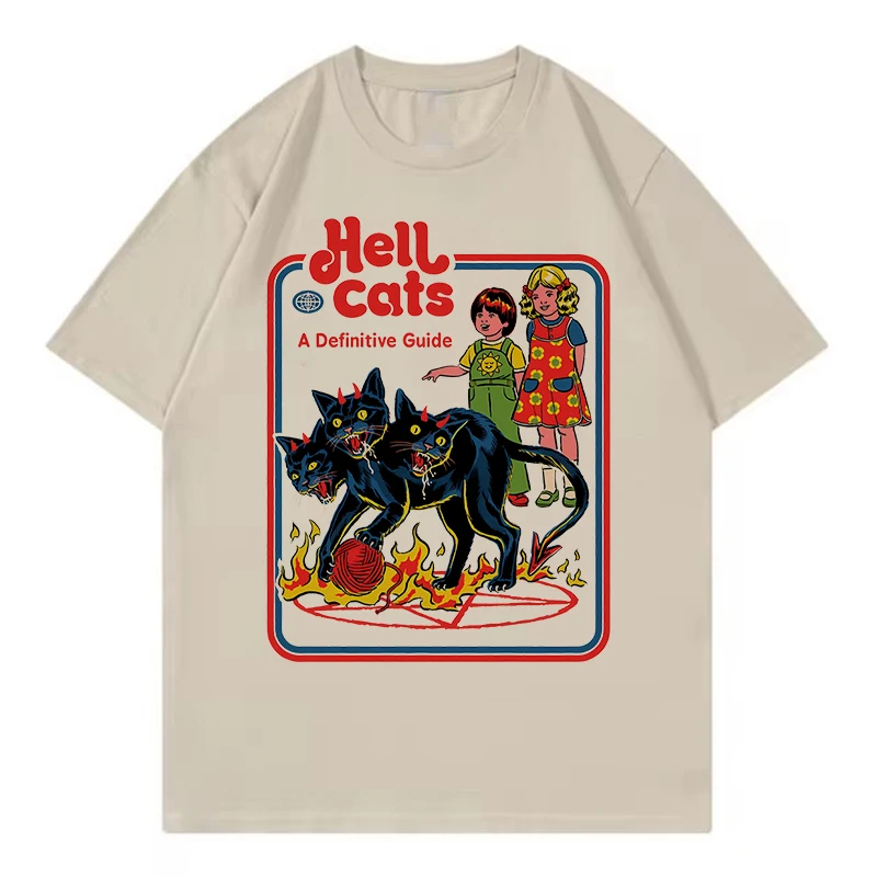 Humor Comci Cat Lustige T-Shirts für Männer, Katzen-T-Shirt, Rundhalsausschnitt, kurze Ärmel, trendiges T-Shirt, Streetwear, Unisex-Top