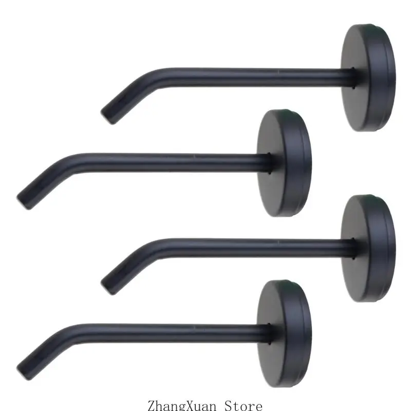4 Pieces Durable Iron Hooks With Nonslip Coating Perfect For Small Items 3XUF