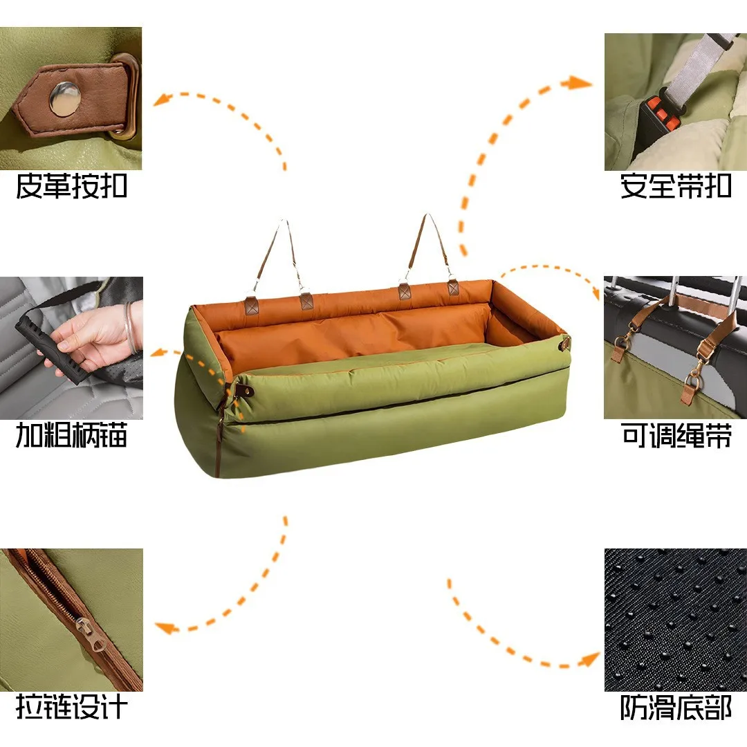 AOLIVIYA Thickened PU Leather Car Pet Nest Dirt Resistant Wearable Four Season Universal Vehicle Home Dual Use Specialty Tools