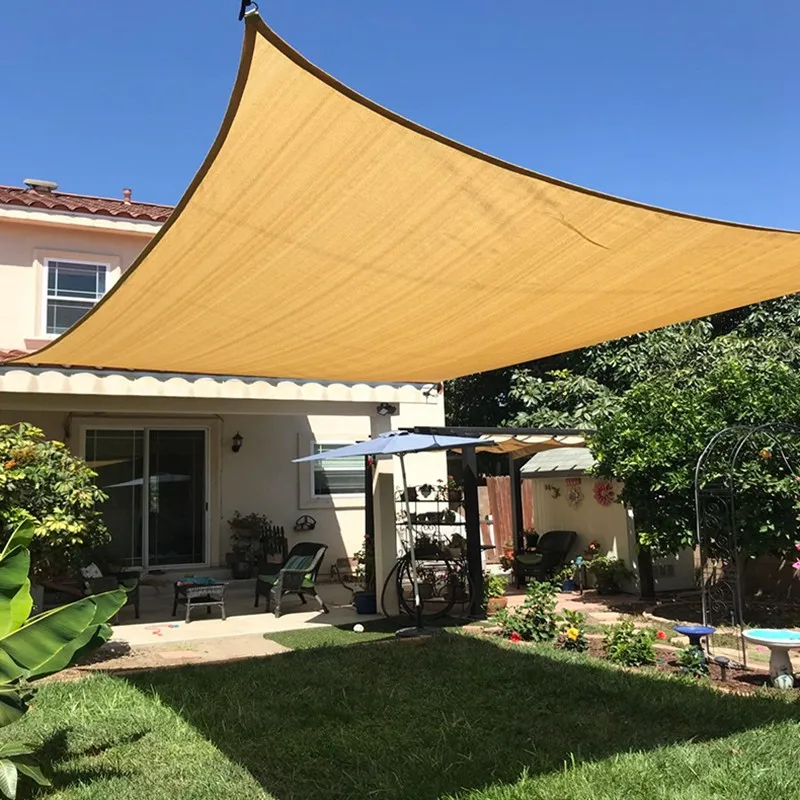 160GSM 90% Anti UV HDPE Sun Shade Net Home Garden Triangle Rectangle Gazebo Canopy Awnings Hotel Swimming Pool Sun Sails