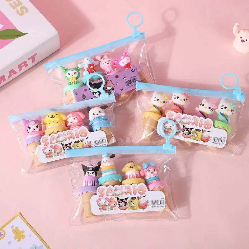

Hello Kitty Marker Pen Cute Cartoon Ice Cream Cone Highlighter Pen Set Desktop Accessories Women Products Student Gift Wholesale