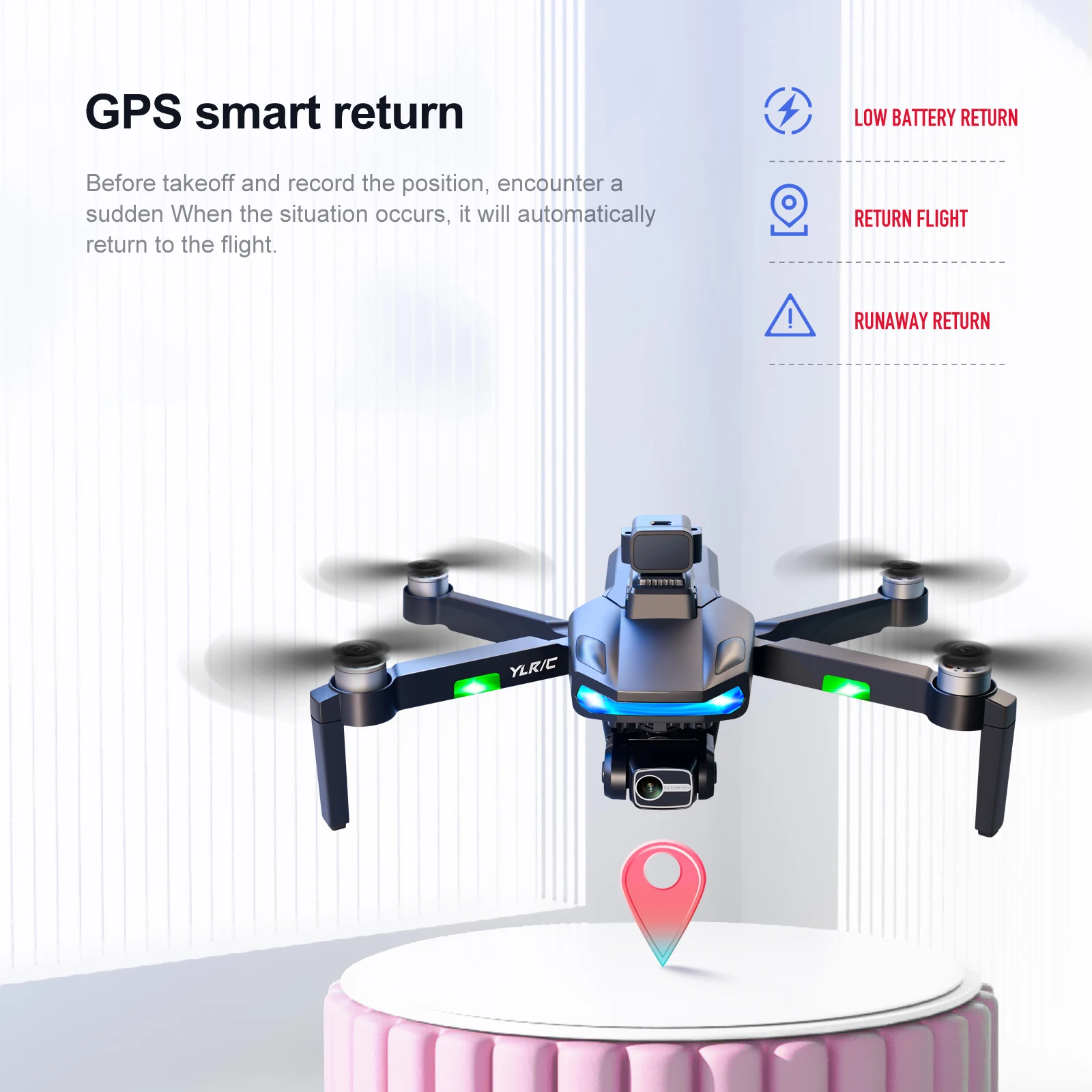 S135 Professional RC Drone, Evasão Inteligente de Obstáculos, Posicionamento GPS Preciso, com Câmera Elétrica Gimbal 1080P, Novo