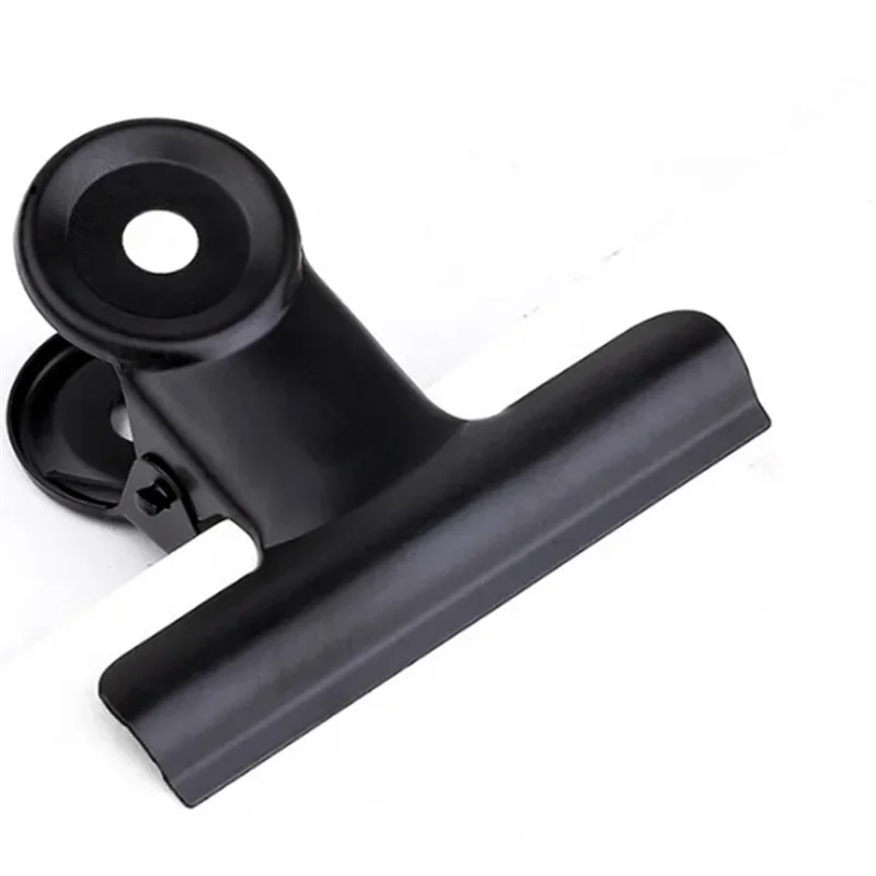 

A84X-офисные школьные канцелярские принадлежности, 10 шт., 50 мм, металлическая скрепка для бумаг с черной ручкой, зажимы для зажима документов