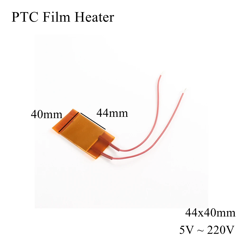 44x40mm 12V 24V 110V 220V PTC Film Heater Element Constant Thermostat Thermistor Ceramic Air Heating Sensor Chip Egg Incubator