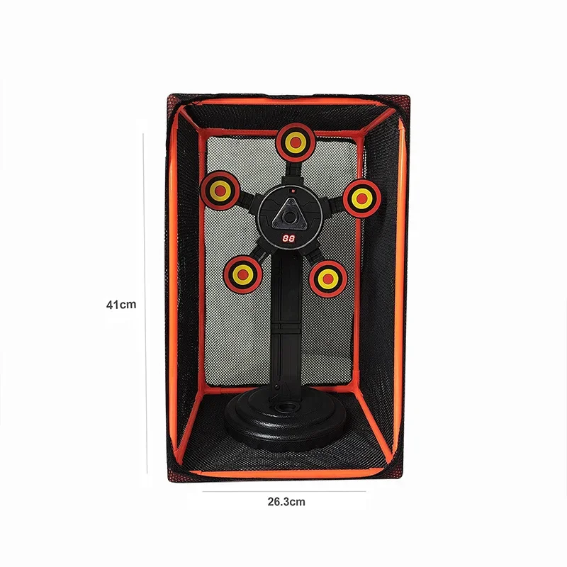 Objetivos para pistolas Nerf, reinicio automático, tiro eléctrico, accesorios para niños, sonido, luz, juego de disparos, juguetes, puntuación de alta precisión