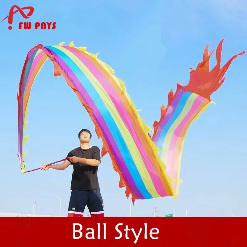 

6/8/10 м красочная радужная лента для танца дракона, китайская традиционная культура, фестиваль, праздник, фитнес-лента, моющаяся