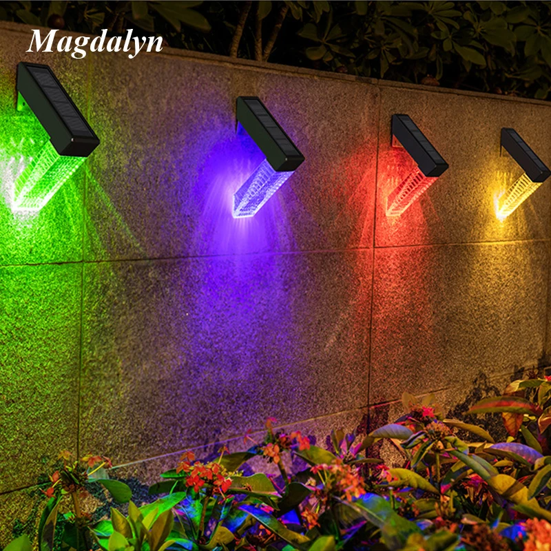 Magdalyn Solar Powered Licht Wasserdichte Outdoor RGB Indoor Gardern Pathway Nacht Deco Treppen Leuchte Zaun Hof Außen Led