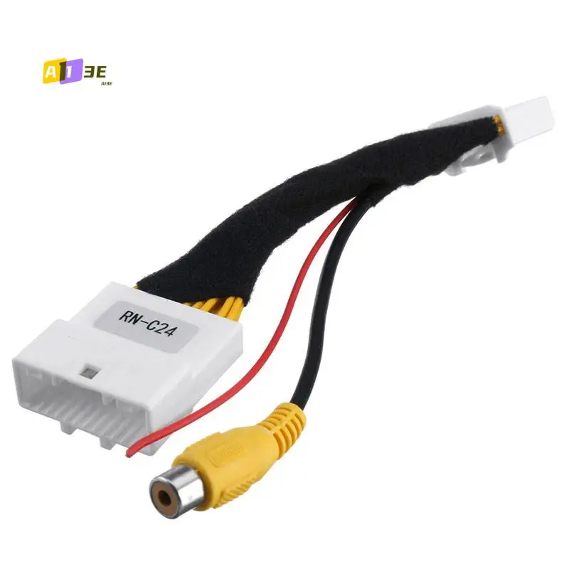 A03E-5X Car 24Pin Video Input Switch Reverse Parking Camera Rca Adapter Cable For Renault Stepway Vivaro Dacia Sandero Clio 4