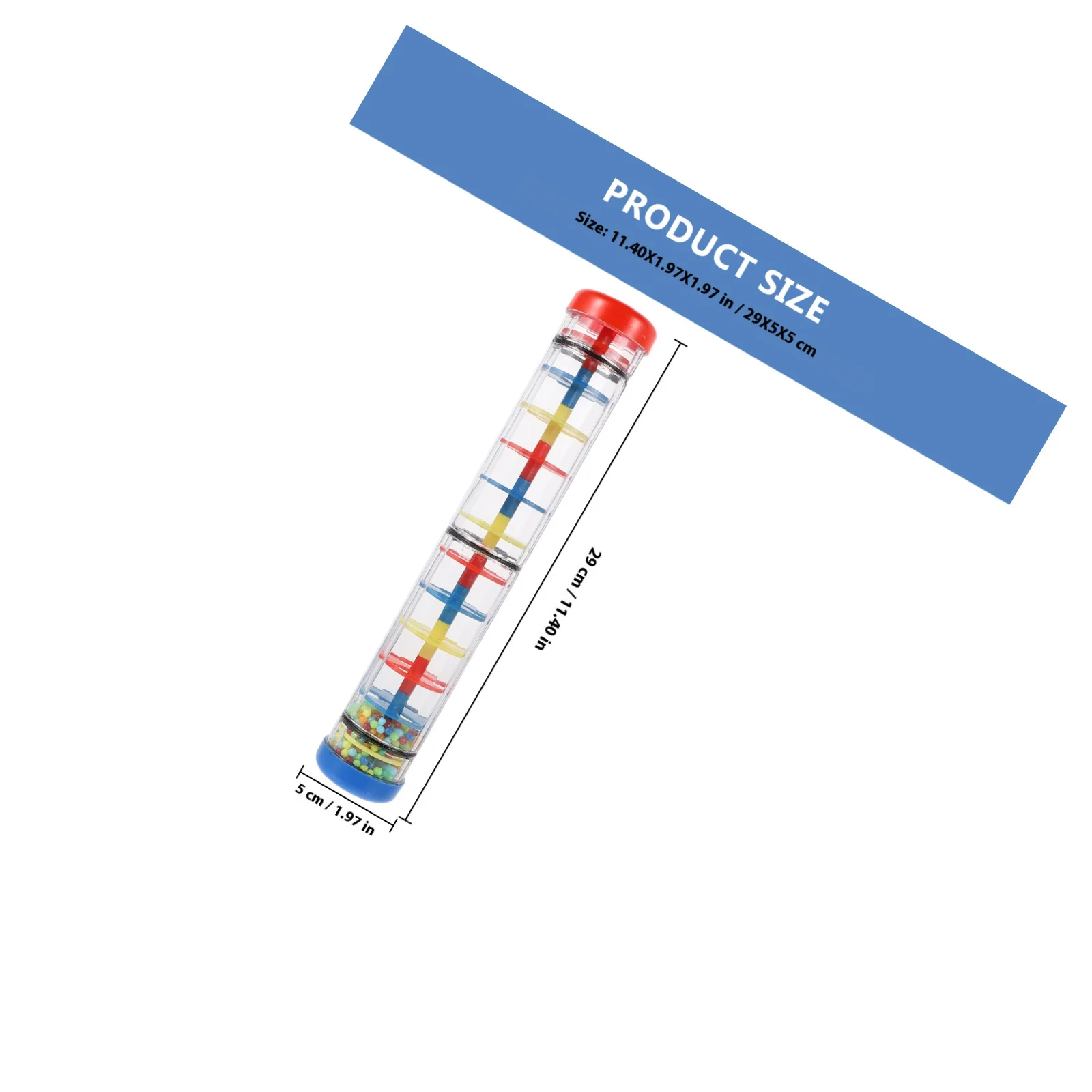 1Pcs Rain Sound Tube Colorful Shake-Activated Sound Sensory Play Educational Instrument for Toddlers Auditory