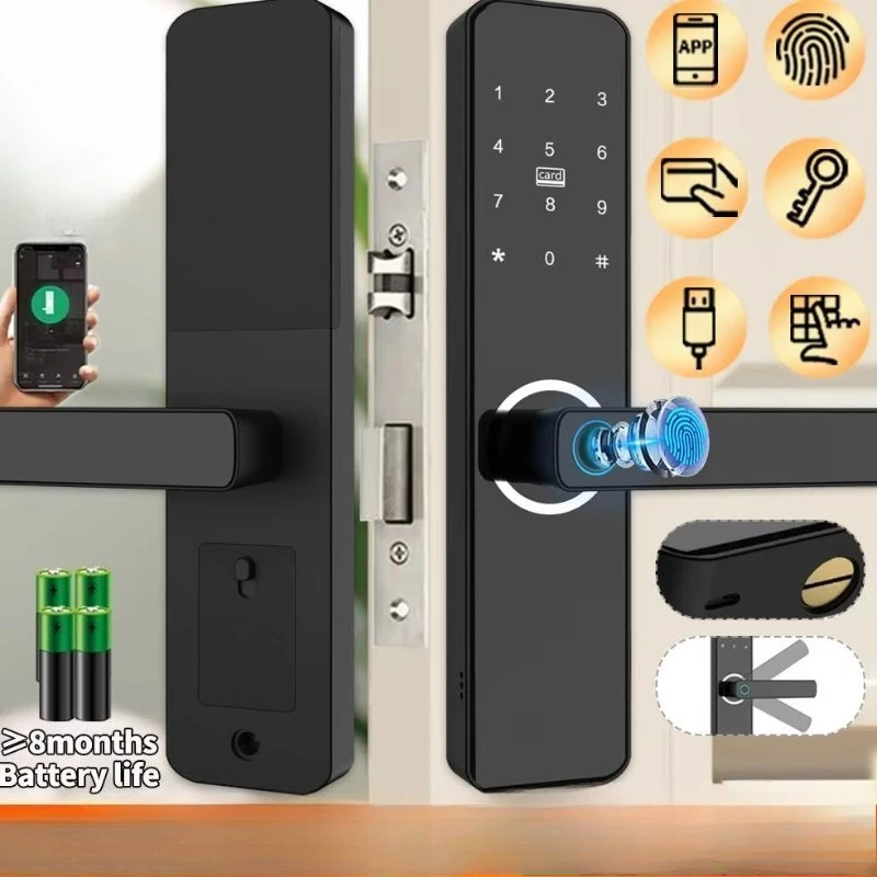 Smart Remote Control  Wifi Biometric Door Lock Smart Remote Control  Wifi Biometric Door Lock Smart Lock Long Handle