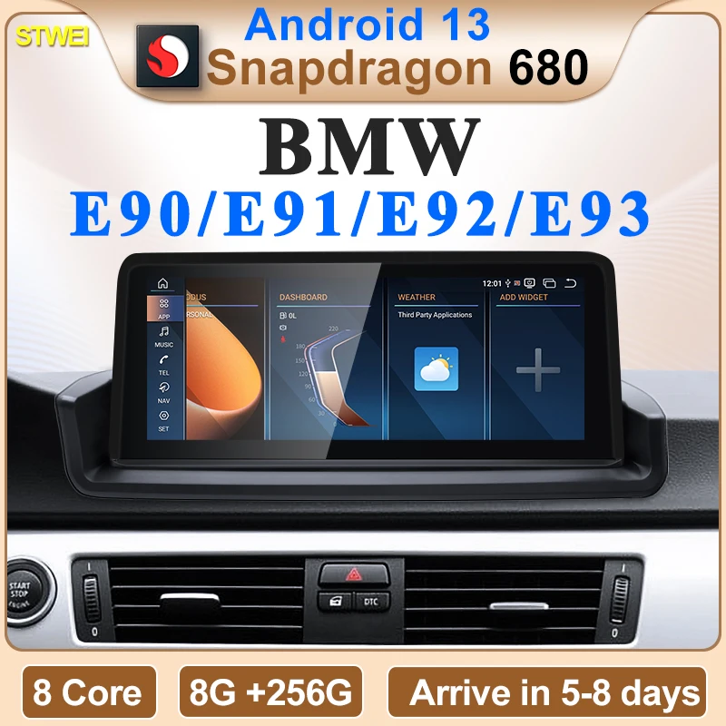 2024 New ID6 ID7 ID8 Android 13 Qualcomm680 Snapdragon6225 8GB 256GB 10.25inch For BMW 3Series E90 E91 E92 E93 Car CarPlay AUTO