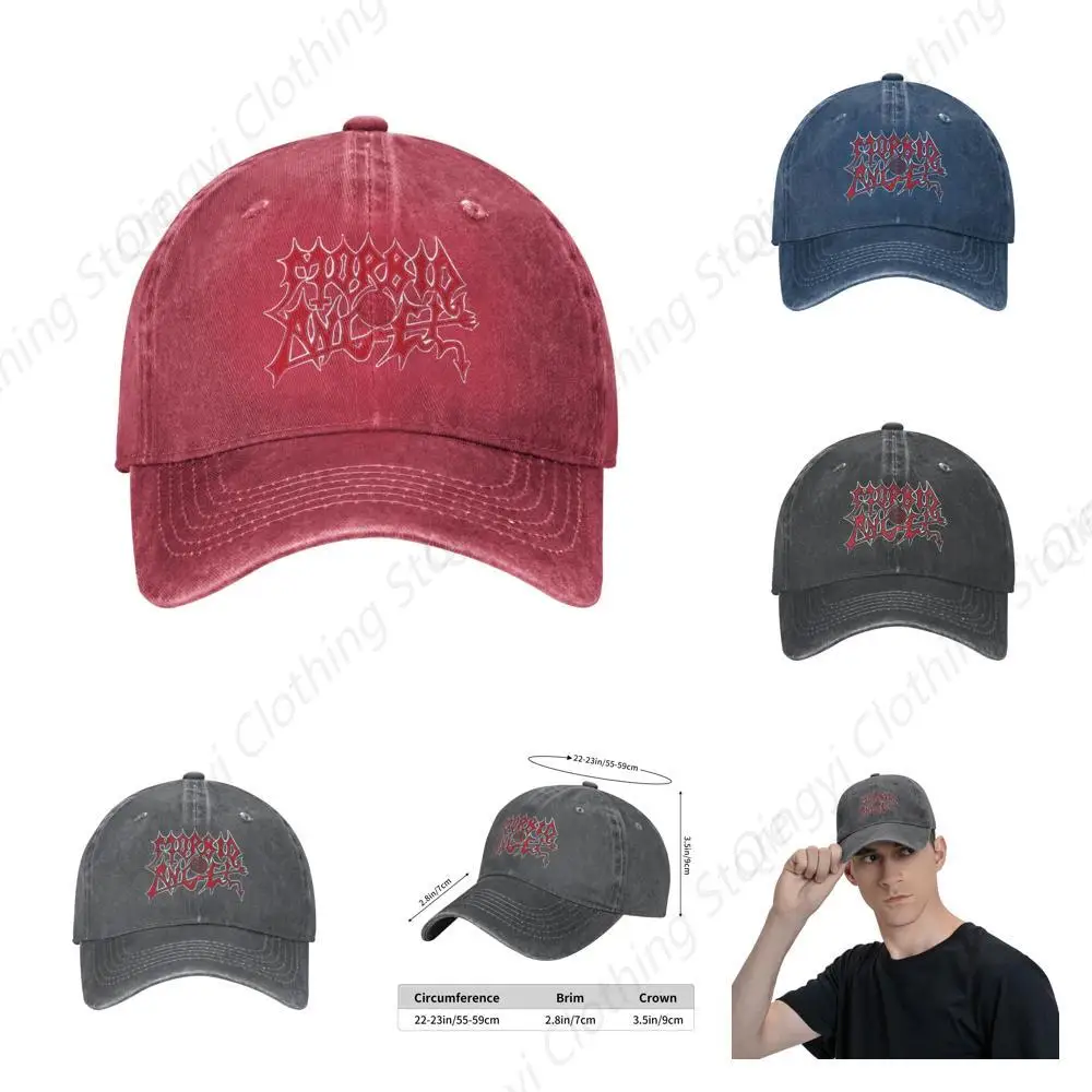 

Unisex Baseball Cap Singer Angel Band Vintage Denim Washed Dad Hat Adjustable Trucker Cap for Men Women Red