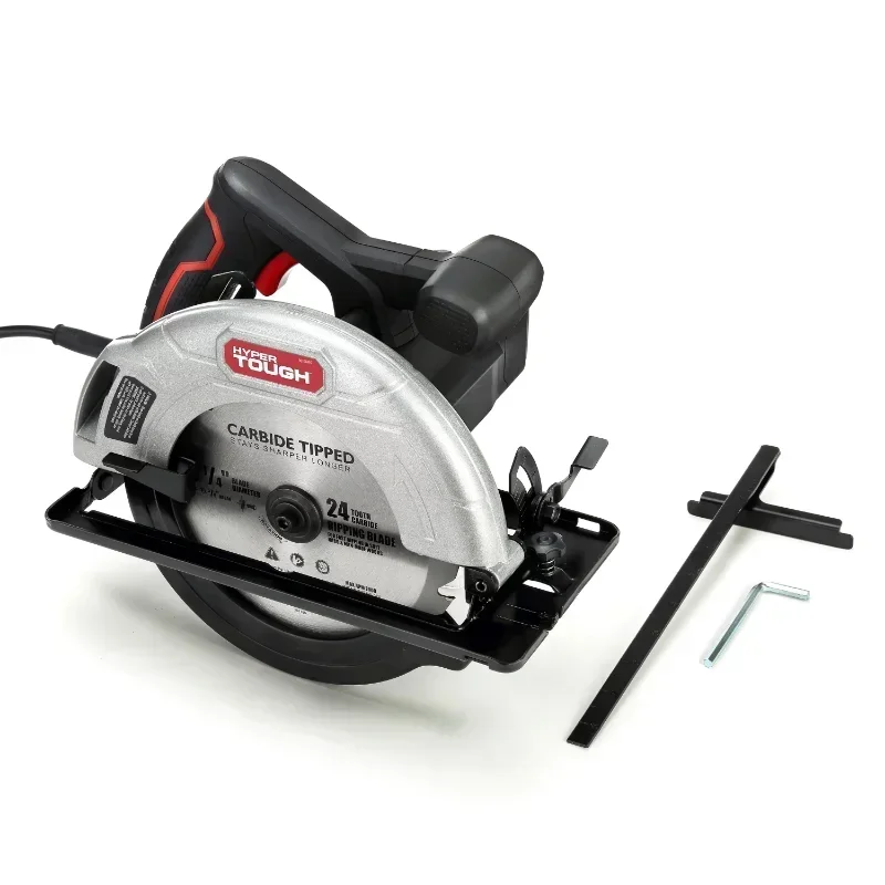 12 Amp Corded 7-1/4 inch Circular Saw with Steel Plate Shoe, Adjustable Bevel, Blade & Rip Fence