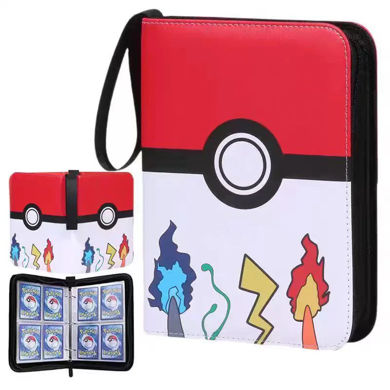 

400 Pockets Anime Peripheral Pockemon Game Collection Card Book Multiple Styles Storage Card Holder Exquisite Kawaii Boy Toy Gif