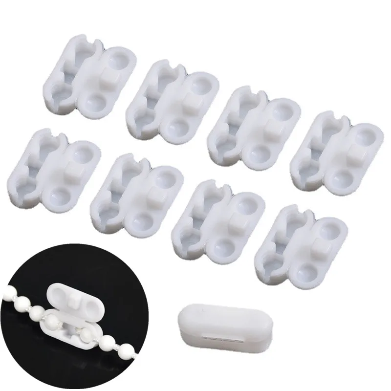 30Pcs /10pc Plastic Roller Blinds Pull Cord Connector Curtain Chain Connector for Vertical Blinds Joiners Spare Tool Replacement