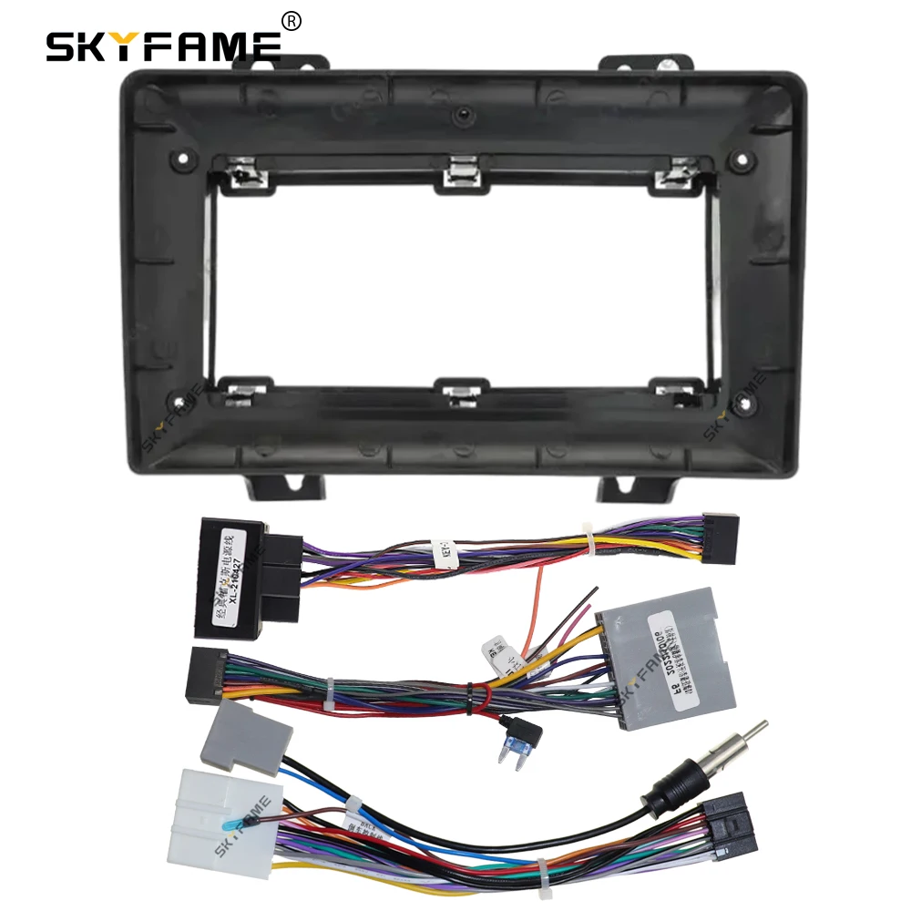 SKYFAME 9 Inch Car Frame Fascia Adapter Canbus Box Decoder Android Radio Dash Fitting Panel Kit For Ford Fiesta 2002-2005