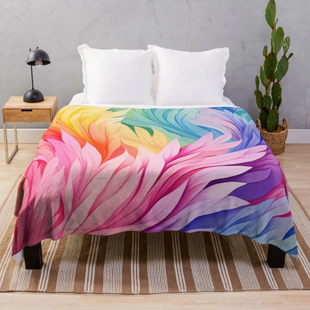 

Яркий акварельный узор кистью # Две теплые зимние одеяла, фланелевые идеи подарков на День святого Валентина, одеяла