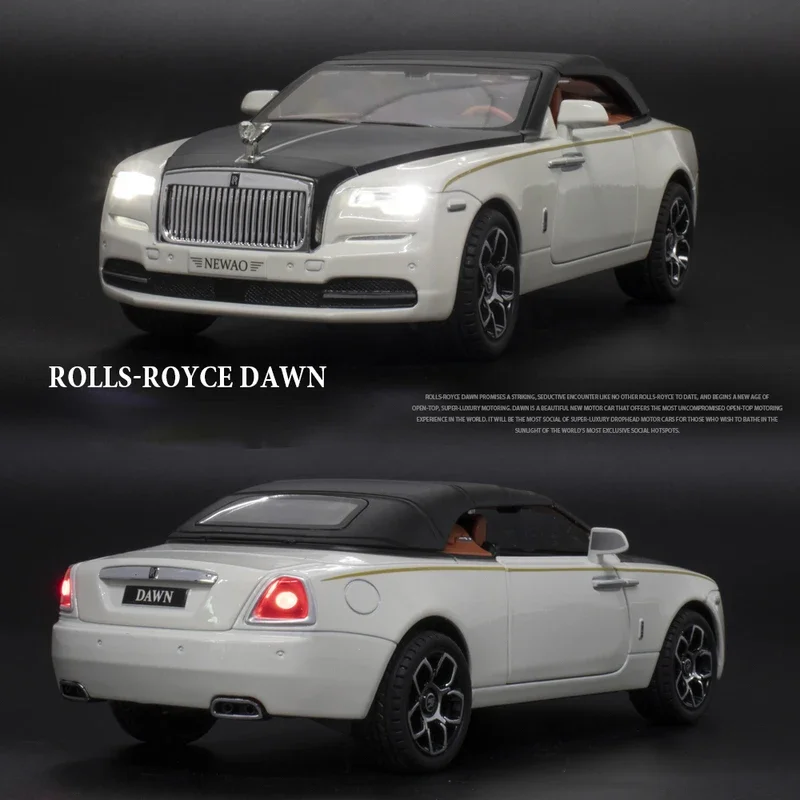 1:24 Rolls Royce Dawn Spofec Alloy Car Diecasts & Toy Vehicles Car Model Sound and light Pull back Car Toys For Kids Gifts