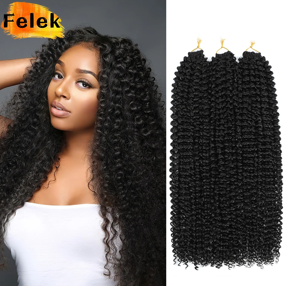 

Passion Twist Hair 22 Inch Water Wave Crochet Hair Extension Long Curly Braiding Hair Spring Twist Crochet Braids Hair For Women