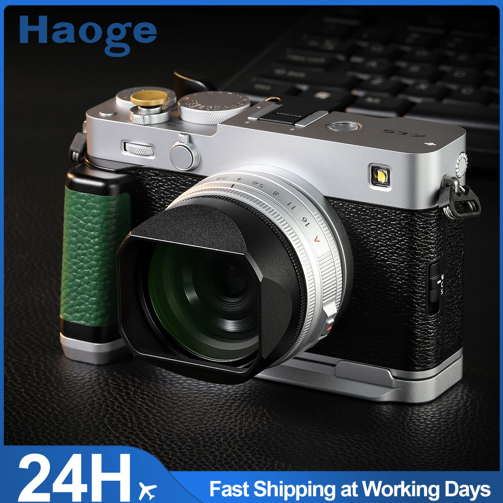 

Металлическая квадратная бленда Haoge для Fujifilm X-E5 и XF 23 мм f2.8, комплект Fujinon XF27mmF2.8 R WR, 39 мм, винтовая бленда, черная