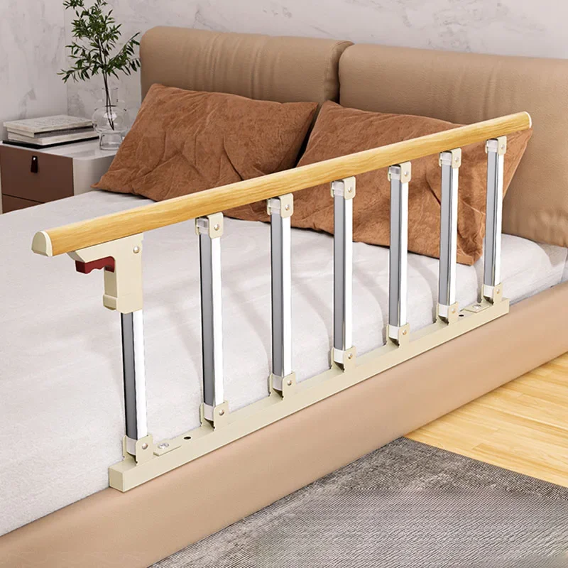 Household Foldable Hospital Bed Nursing Guardrail Anti-fall Bed Fence Stainless Steel Suojaa Kaide Railing Bedside Armrest