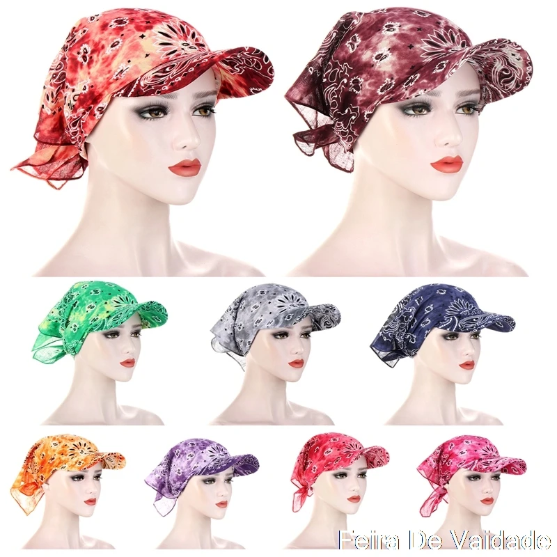 

Women Muslim Turban Caps India Hat Floral Print Towel Hijab Scarf Ruffle Beanie Headscarf Casual Head Wrap Hat