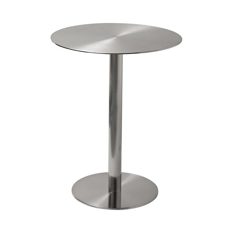 

Industrial wind metal negotiation table, simple and easy to clean coffee table ins stainless steel home balcony dining table